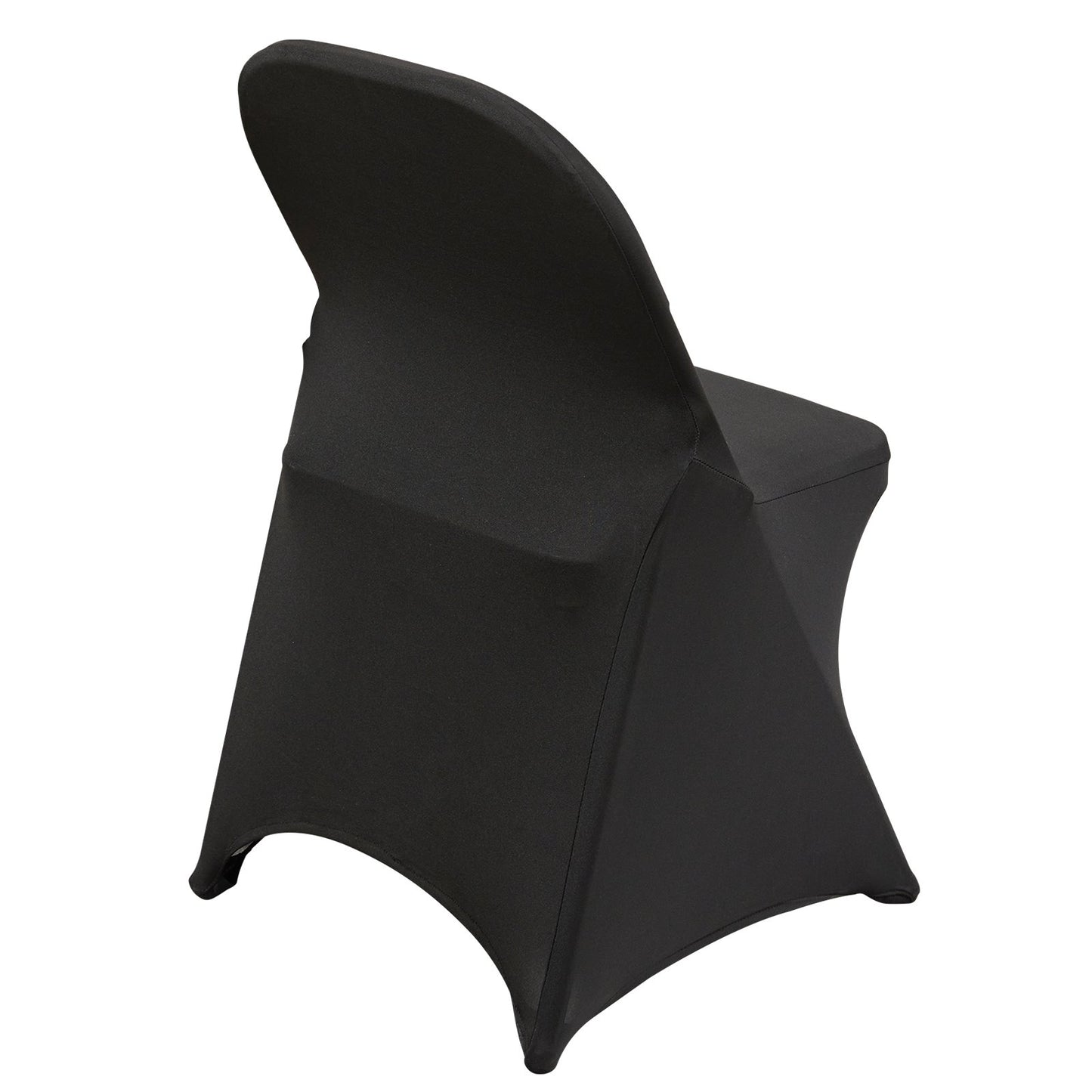 50PCS Black, Stretch Spandex Folding Chair Covers, Universal Fitted Chair Covers, Removable Washable Protective Covers, for Wedding, Holiday, Banquet, Party, Celebration, Dinners