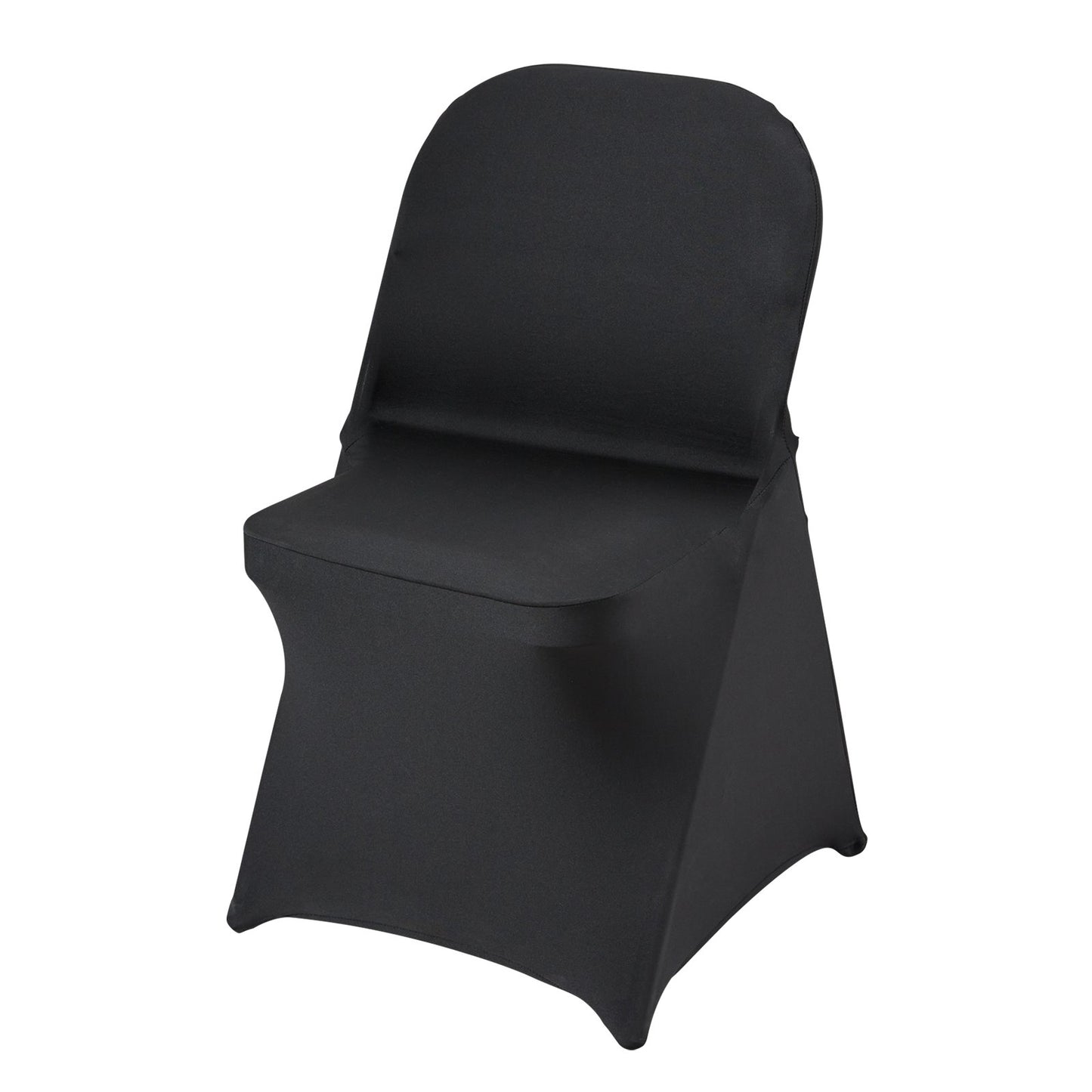 50PCS Black, Stretch Spandex Folding Chair Covers, Universal Fitted Chair Covers, Removable Washable Protective Covers, for Wedding, Holiday, Banquet, Party, Celebration, Dinners