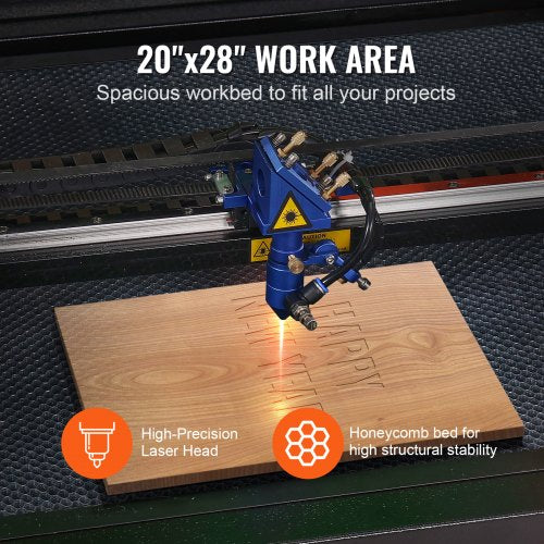 80W CO2 laser engraver, engraving, carving, printing machine, 500x700 mm work bed | EU