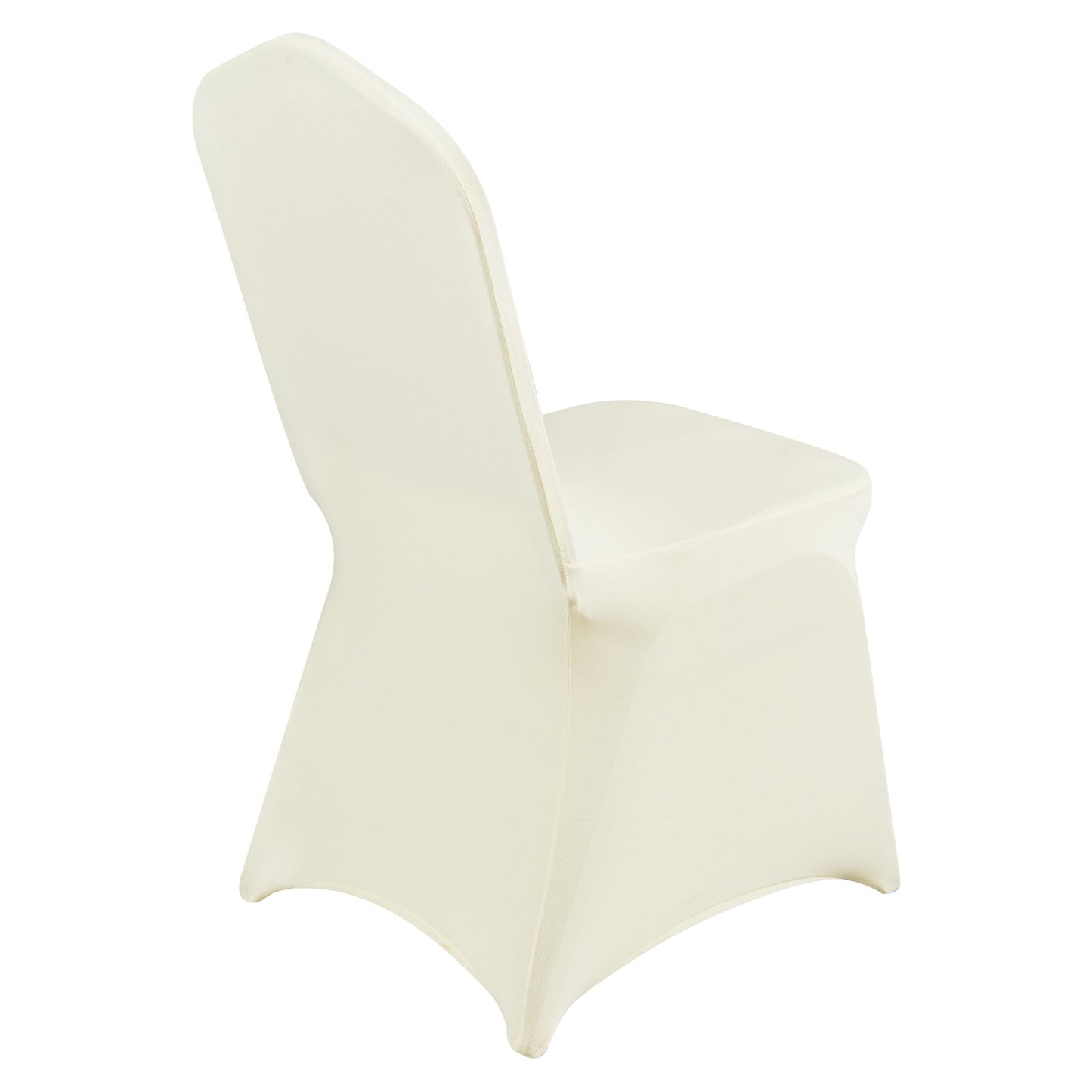 50 PCS Ivory White, Stretch Spandex Folding Chair Covers, Universally Fitted Chair Covers, Removable Washable Protective Covers, for Wedding, Holiday, Banquet, Party, Celebration, Dinners