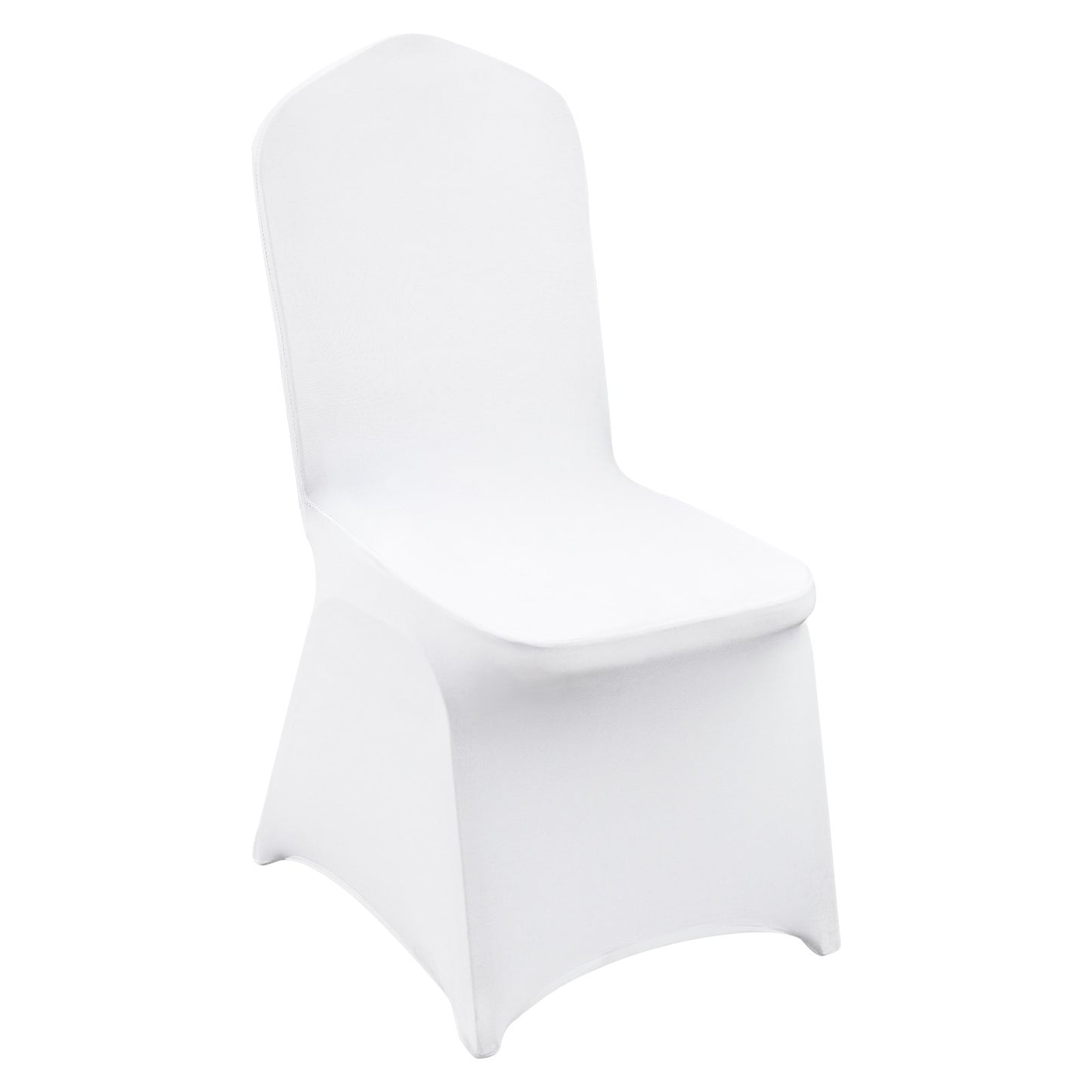 12PCS White Elastic Spandex Folding Chair Covers, Universal Fitted Chair Covers, Removable Washable Protective Covers, for Wedding, Holiday, Banquet, Party, Celebration, Dinners