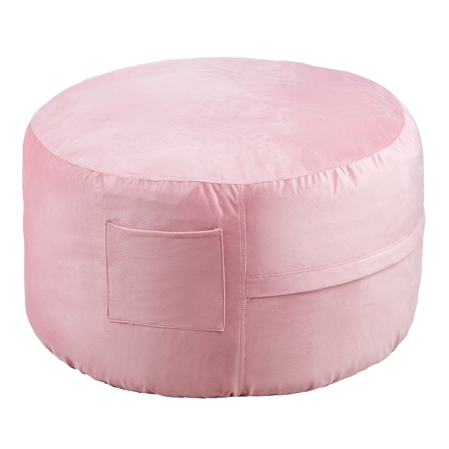 3ft Round Bean Bag Chair with Removable Cover & Dutch Velvet Pink