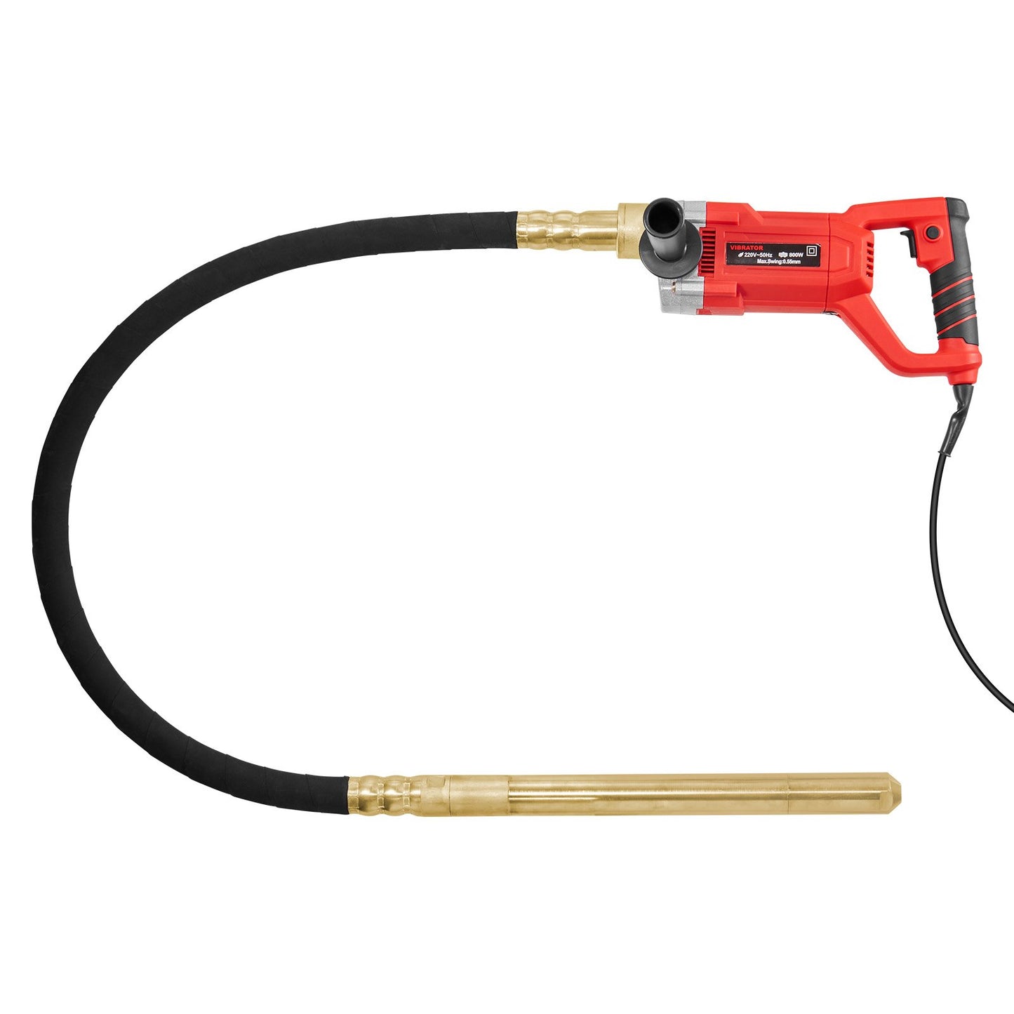 Handheld Electric Concrete Vibrator 800W 1.5M Shaft Air Bubble Remover