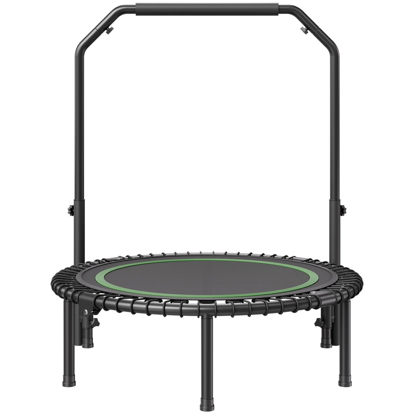 40" Foldable Mini Fitness Trampoline Adult Exercise Rebounder with Handle