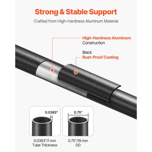 Staircase Balusters 101 Pack 32 i aluminiumspindlar med skruvar/skena lock | EU