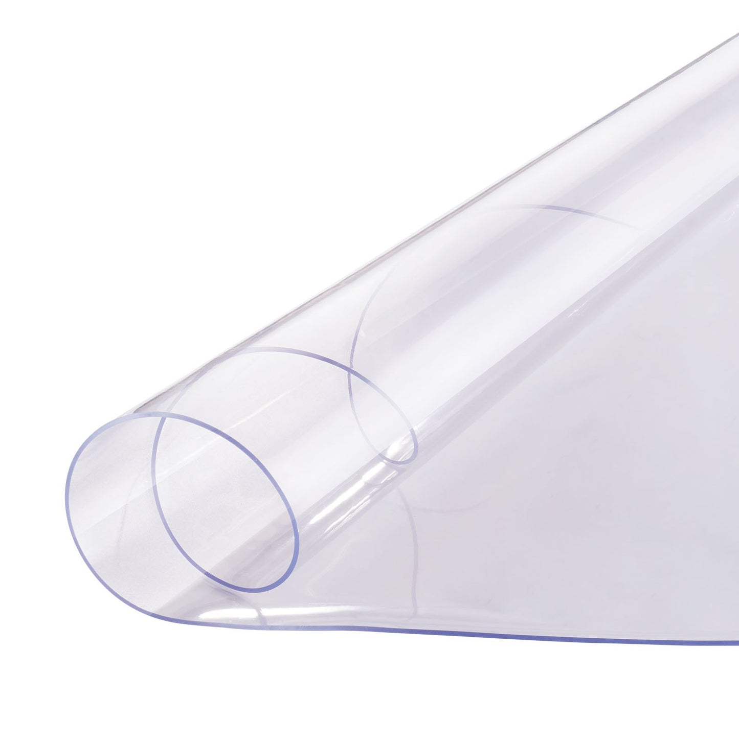 PVC bordsskydd 48 tum runt skrivbordsskydd i klar plast 2,0 mm tjockt