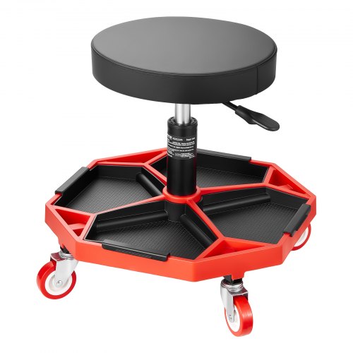 Rolling Mechanic Stool Adjustable Garage Seat 300 lbs Load with Wheels | EU