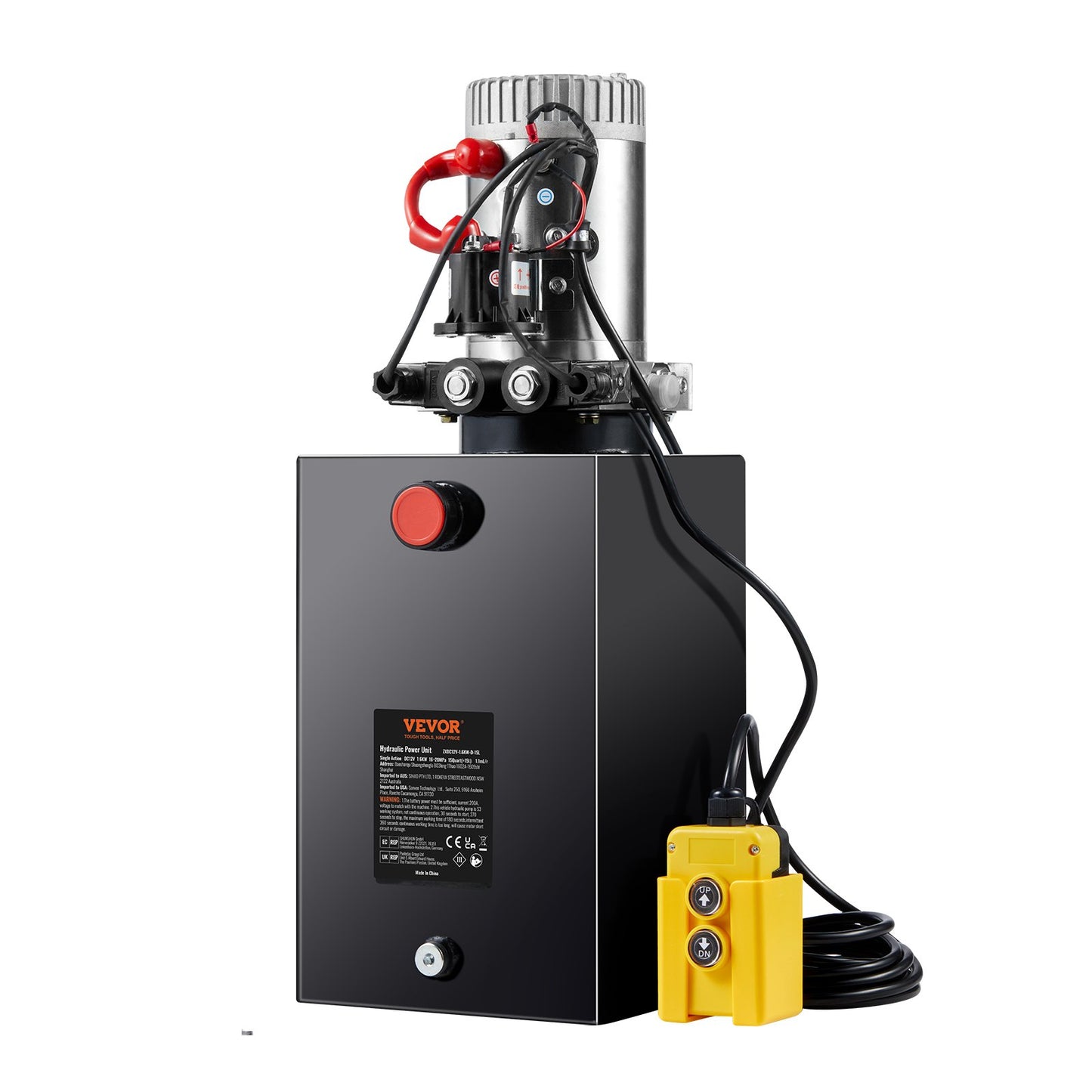 Hydraulpump 15 Quarts Dubbelverkande Dump Trailer Pump Power Unit DC 12V