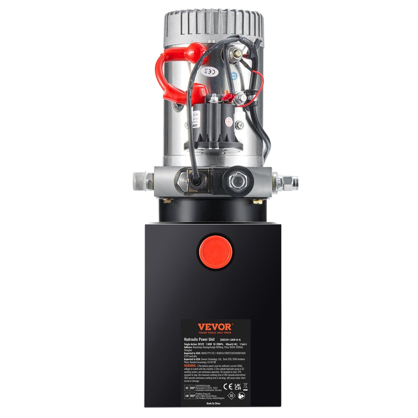 Hydraulic pump 4 Quarts single acting tipper pump Power Unit DC 12V