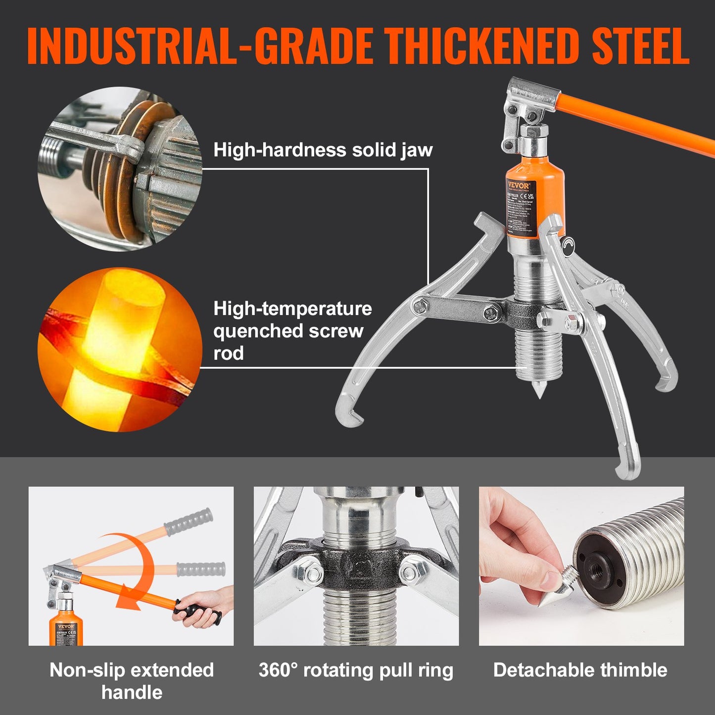 Hydraulic gear puller, 15 ton max capacity wheel bearing puller separator, 2 or 3 jaw puller, vertical and horizontal, 12" jaw hydraulic puller with case for puller hub