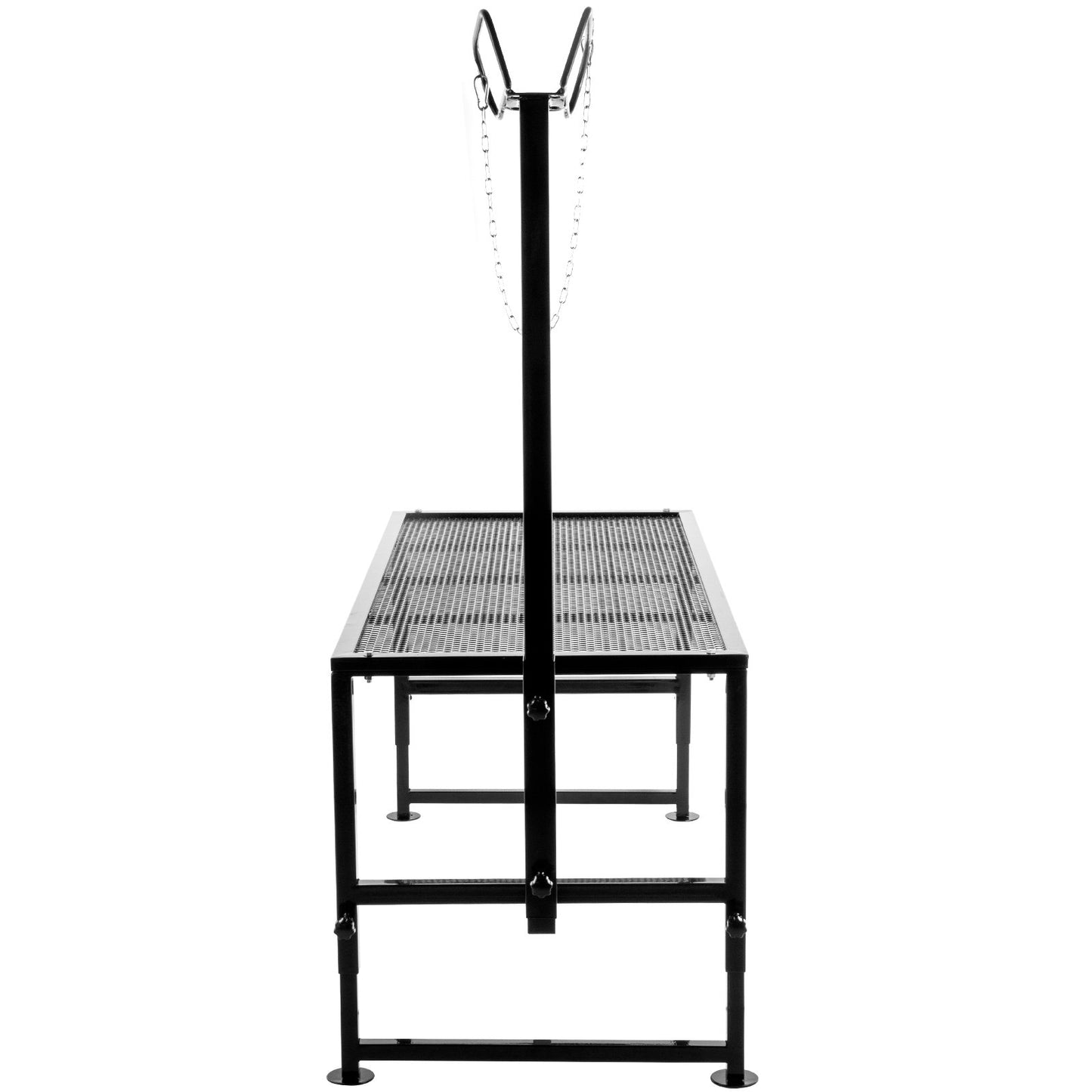 Viehständer 51x23 Zoll, Trimmständer mit geradem Kopf, Ziegenscherständer Metallständer Schafscherständer für Vieh-Trimmständer