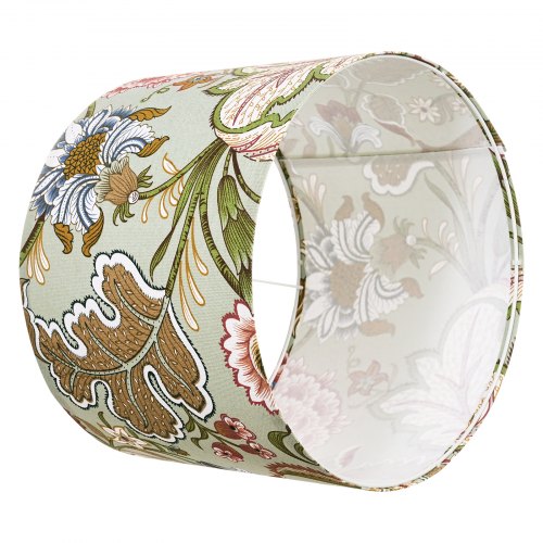 Drum Lampskärmar 2-set 33 x 33 x 25 cm Mellanstor Rund Lampskärm (Mörk Blommig) | EU
