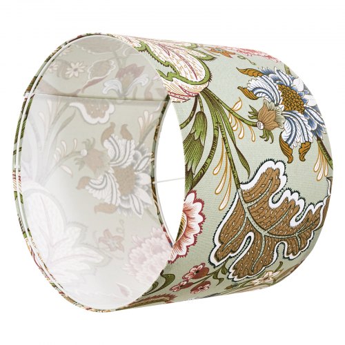 Drum Lampskärmar 2-set 33 x 33 x 25 cm Mellanstor Rund Lampskärm (Mörk Blommig) | EU