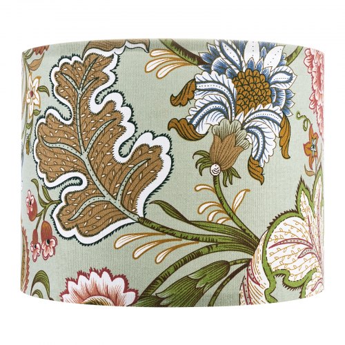 Drum Lampskärmar 2-set 33 x 33 x 25 cm Mellanstor Rund Lampskärm (Mörk Blommig) | EU