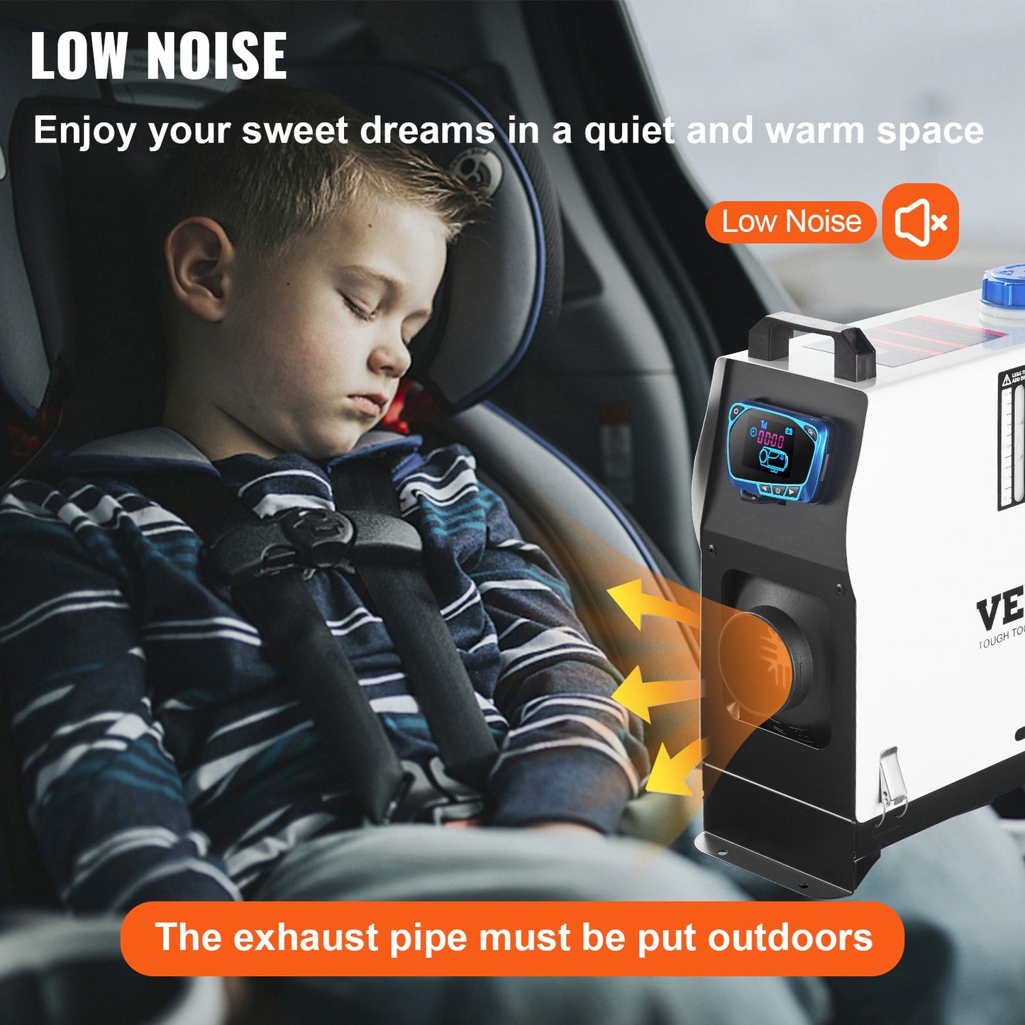 Dieselluftvärmare, 8KW Parkeringsvärmare, Allt i 1, 12V Lastbilsvärmare, One Air Outlet, med röd LCD-omkopplare, Fjärrkontroll, Snabbvärmande Dieselvärmare, För bil, RV Truck, Båt, Husbilar, Husvagnar