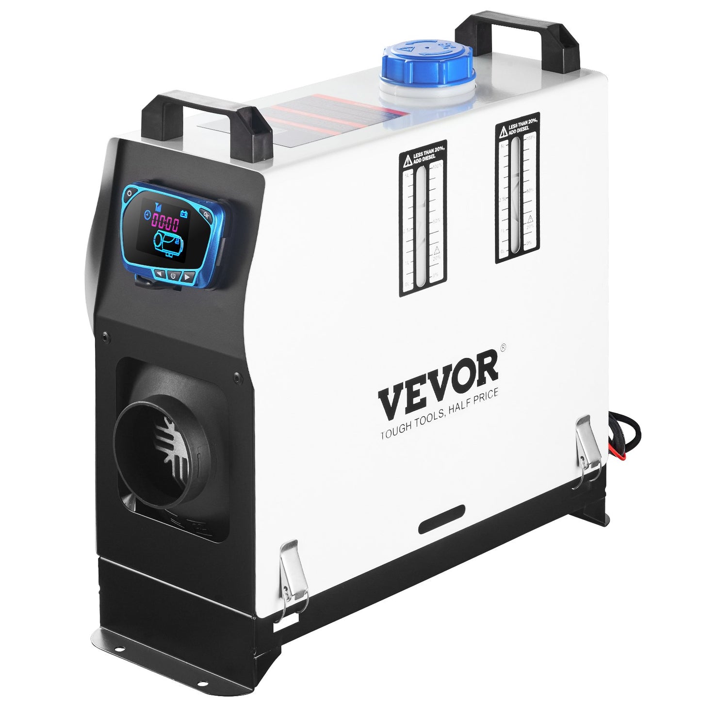 Dieselluftvärmare, 8KW Parkeringsvärmare, Allt i 1, 12V Lastbilsvärmare, One Air Outlet, med röd LCD-omkopplare, Fjärrkontroll, Snabbvärmande Dieselvärmare, För bil, RV Truck, Båt, Husbilar, Husvagnar