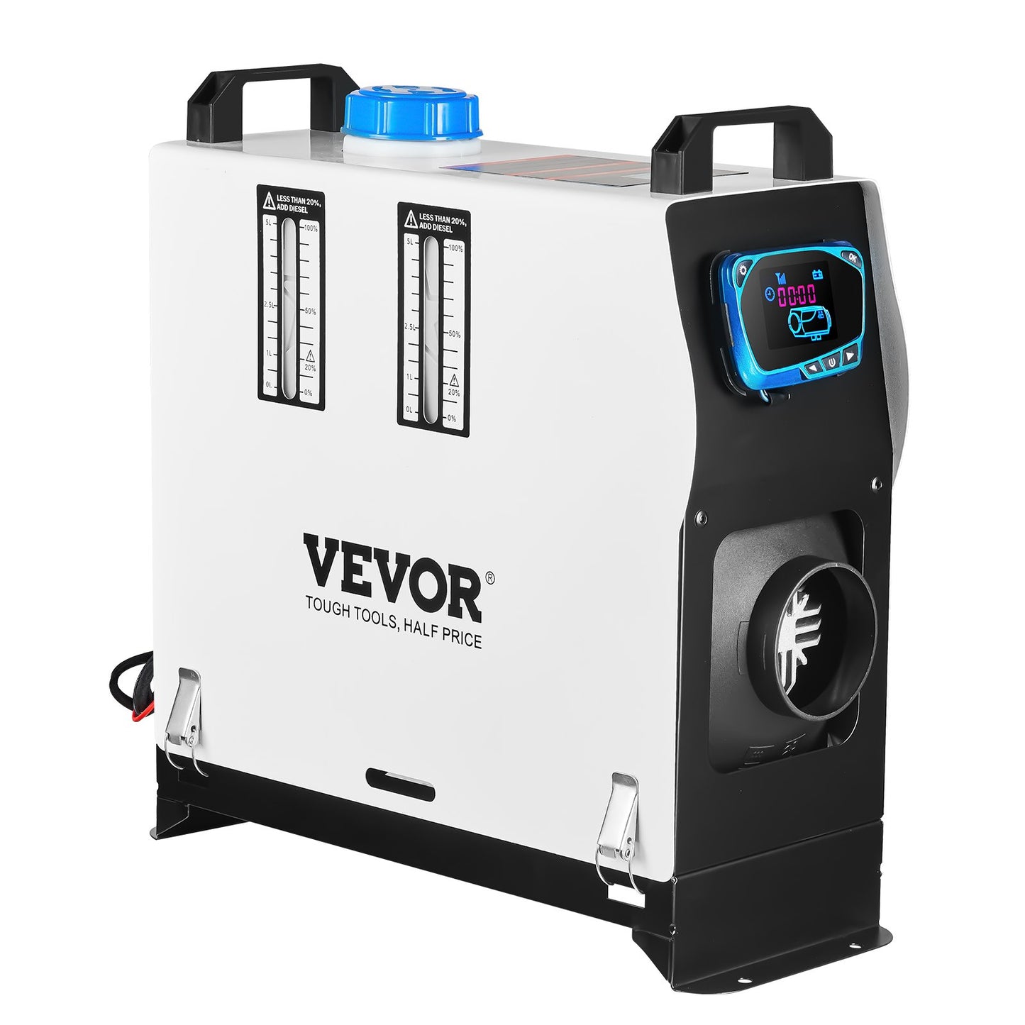 Dieselluftvärmare, 8KW Parkeringsvärmare, Allt i 1, 12V Lastbilsvärmare, One Air Outlet, med röd LCD-omkopplare, Fjärrkontroll, Snabbvärmande Dieselvärmare, För bil, RV Truck, Båt, Husbilar, Husvagnar