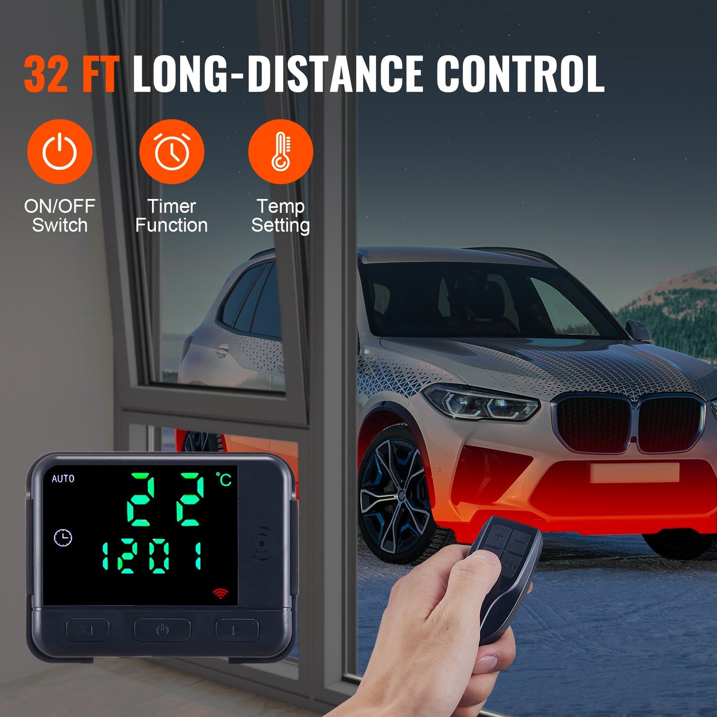 Diesel Luftvärmare 12V 5KW LCD Display Fjärrkontroll för Bilbuss RV inomhus