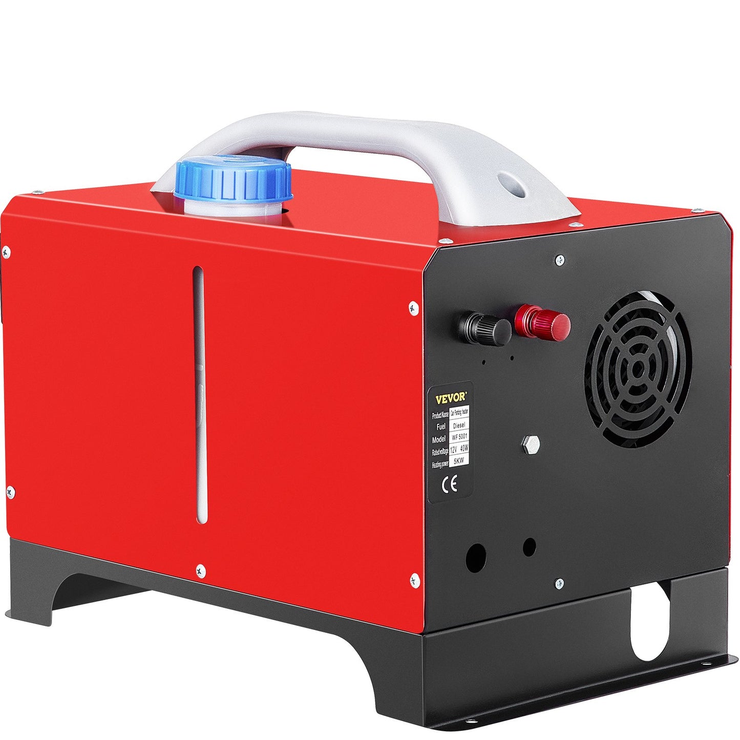 NEW Dieselluftvärmare, 5KW 12V Parkeringsvärmare, Mini Lastbilsvärmare, Enkelt utloppshål, med svart LCD, Fjärrkontroll, Snabbvärmande Dieselvärmare, För RV Lastbil, Båt, Buss, Bilsläp, Husbilar