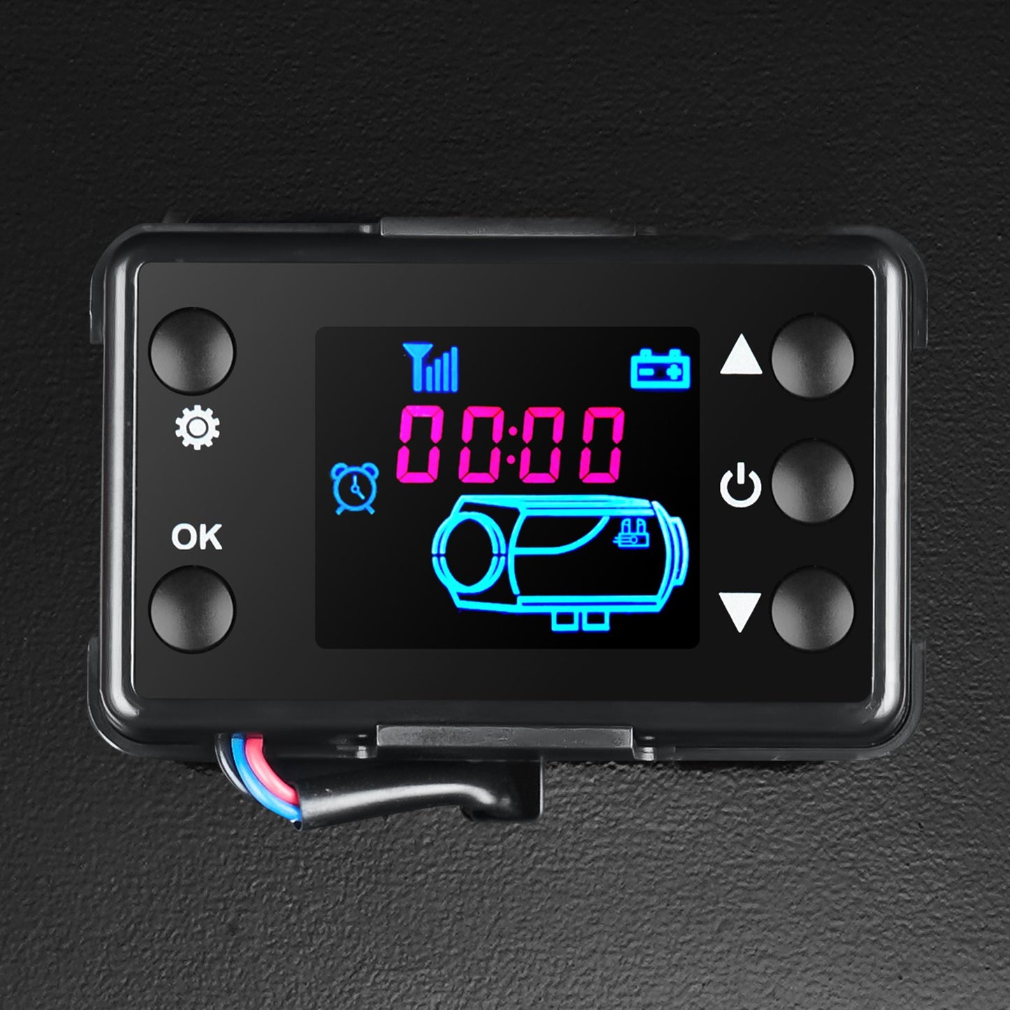 5KW Diesel Air Heater, All in One 12V Diesel Parking Heater Muffler, Diesel Heater Remote Control with LCD Switch