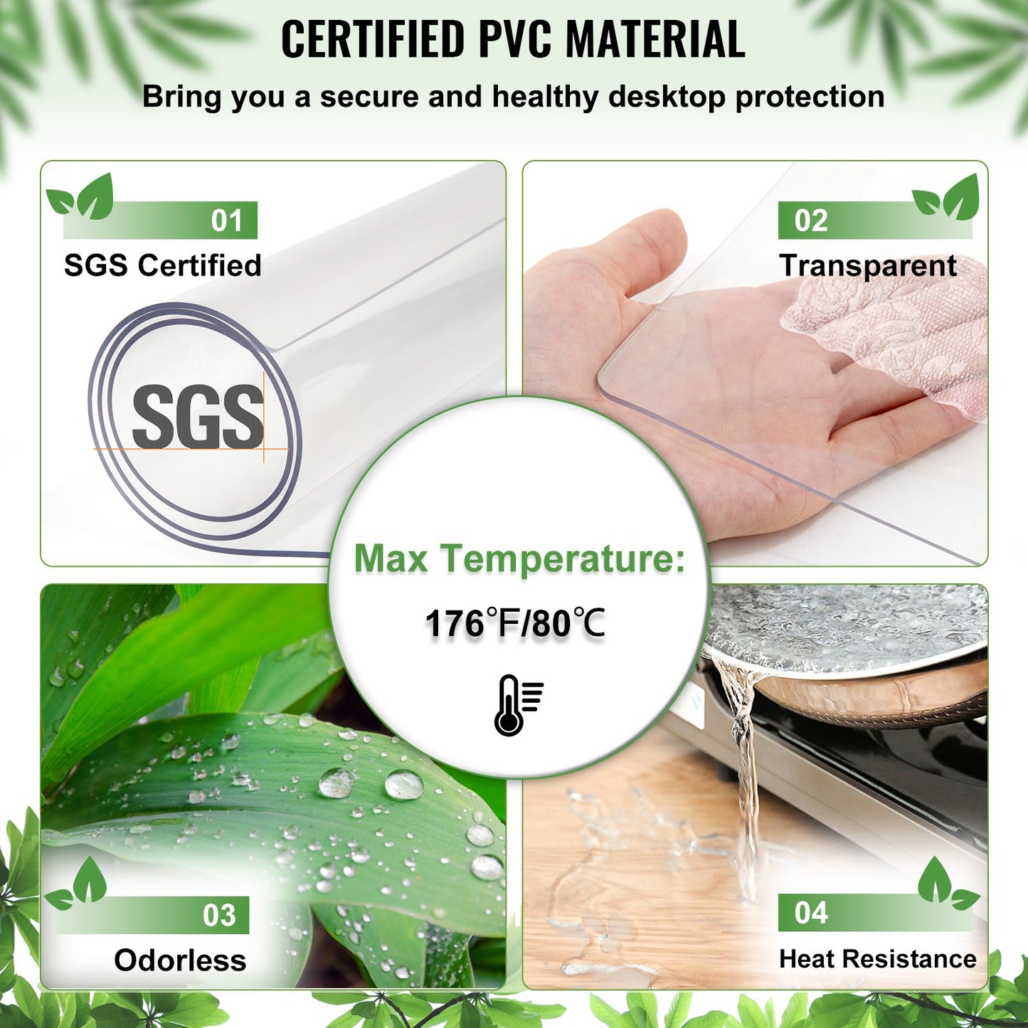 1,5 mm Pvc Bordsduk Bordsöverdrag 107 X 213 Cm Klar Bordsmatta Transparent Bra