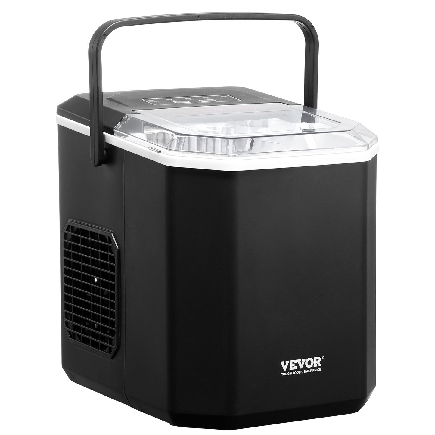 Portable Countertop Ice Maker 26lbs/24H Self-Cleaning with Bucket Basket