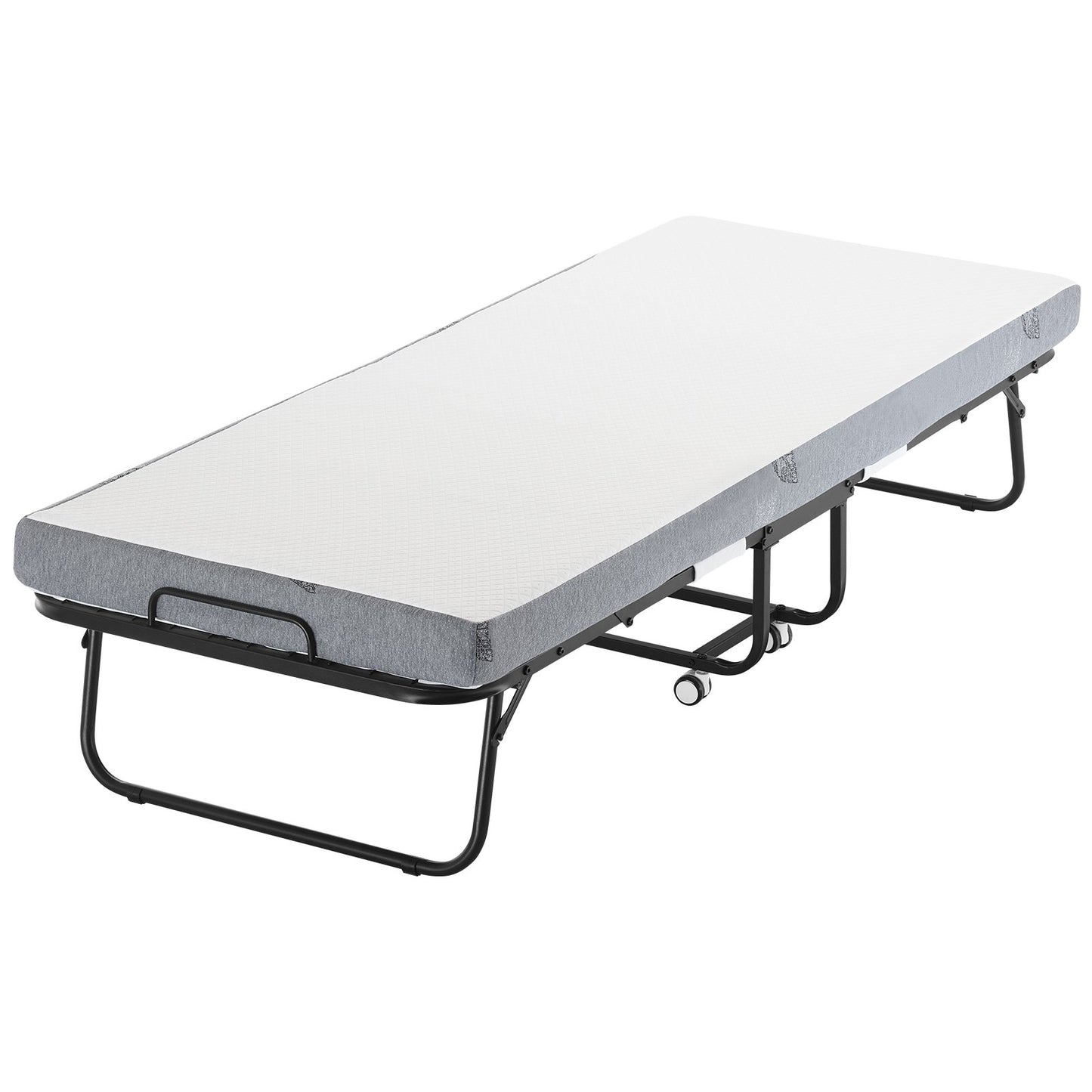 Folding bed folding bed with 4 inch foam mattress for adults and guests