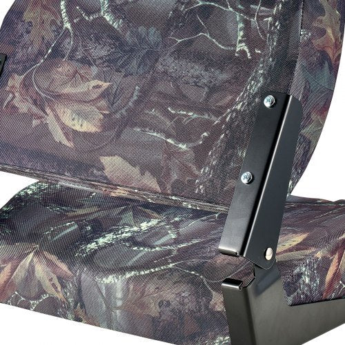 Boat Seat Low Backrest Foldable Boat Seat Sponge Cushion Camouflage 2pcs | EU