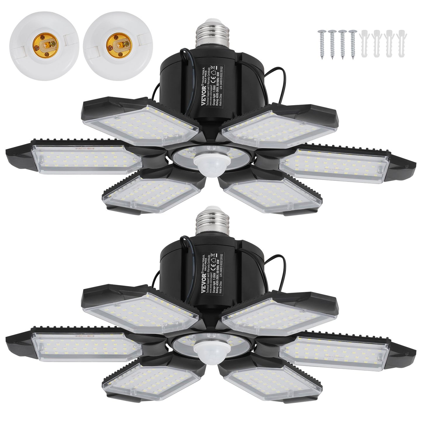 LED Garagelampa 15000LM 2-pack Deformerbar Bright Shop-taklampa