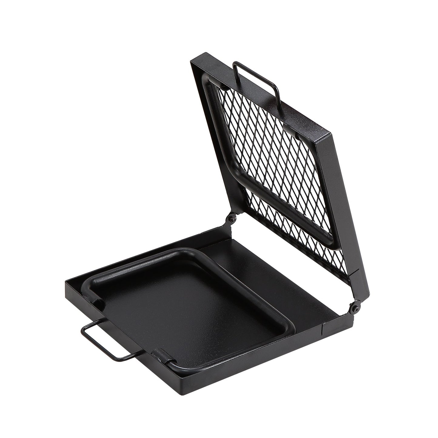 Folding Campfire Grill, Heavy Duty Steel Mesh Grill, 57 cm Portable Camping Grill Over the Fire Pit, Campfire Cooking Equipment with Leg Carry Bag, Grill Stand for Outdoor Cooking with Open Flame