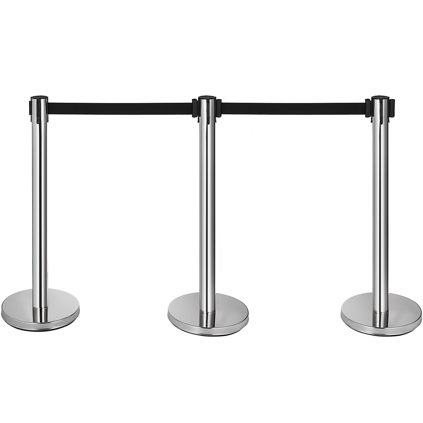 Crowd Control Stanchions Barriers 6-pack with 3PCS Retractable Belts