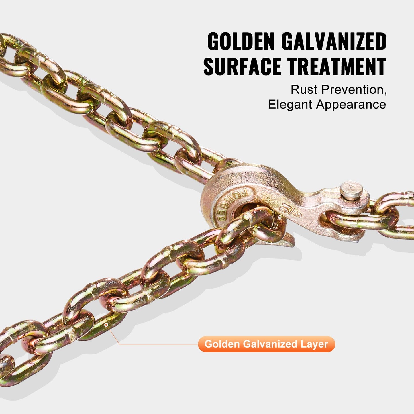 Binder Chain G80 Tie Down Dragkedja med två krokar 5/16" x 10,3' 4900 lbs