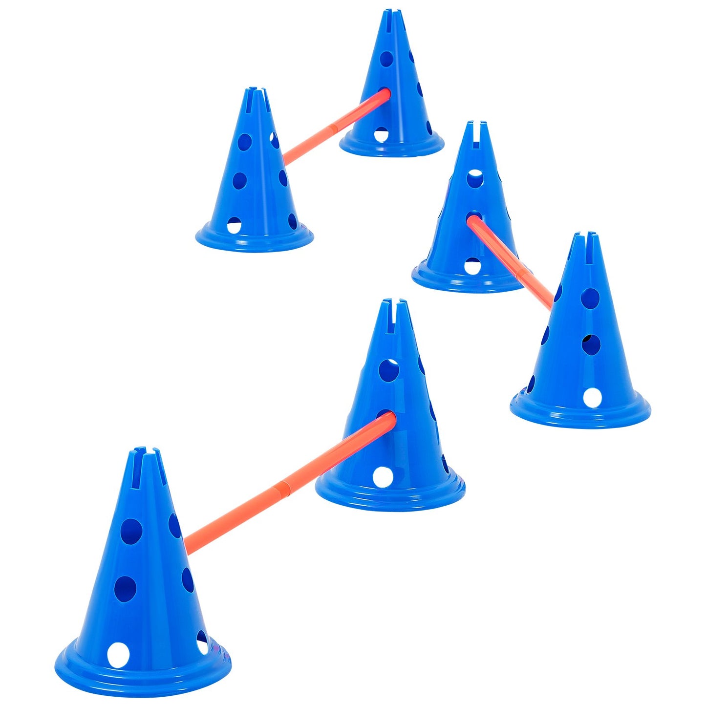 Dog Agility Häckkon Set 6 ST Kit-12 xKoner 6 xAgility Stavar med väska