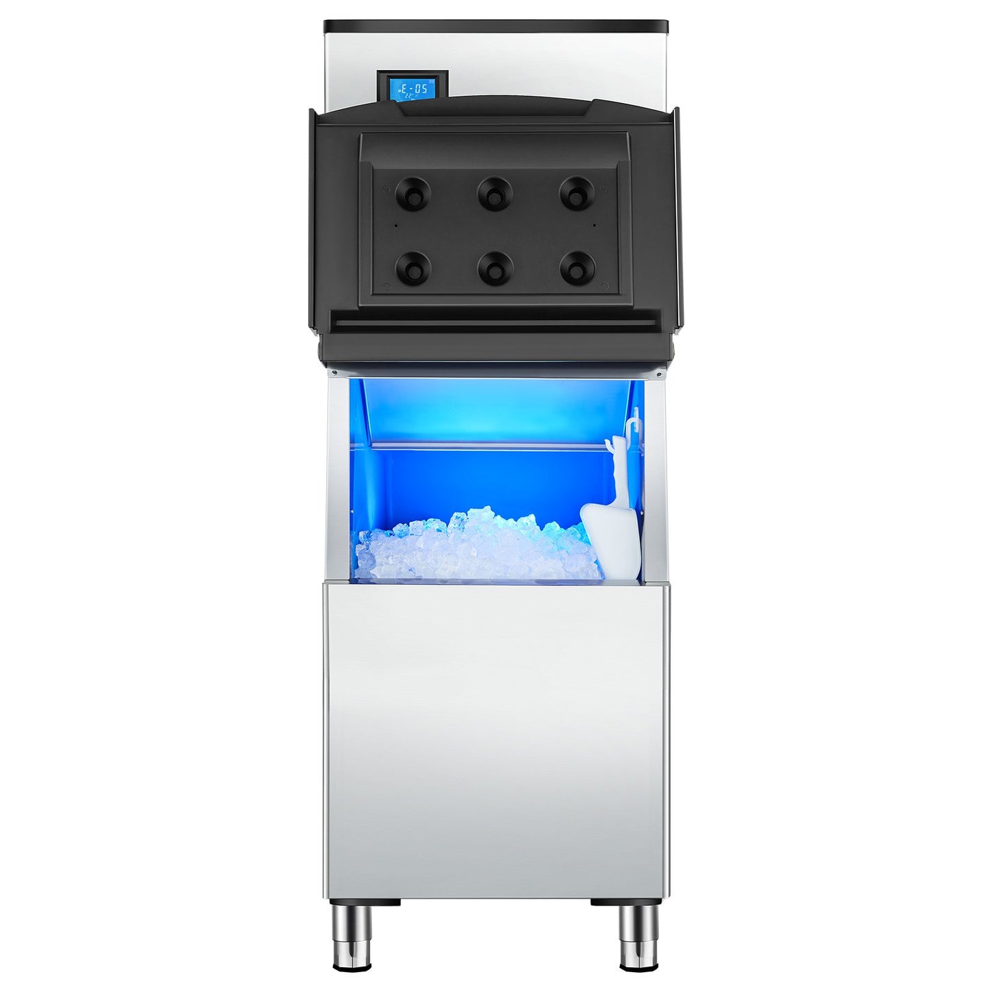 Kommerzielle Eismaschine 300LBS/24H & 250LBS Vorratsbehälter Automatische Selbstreinigung