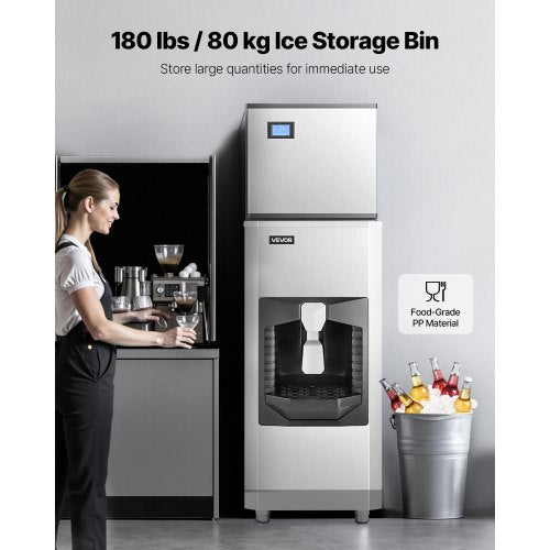 300 pund/dag kommersiell ismaskin 180 pund förvaringsfack Automatisk isdispensering | EU