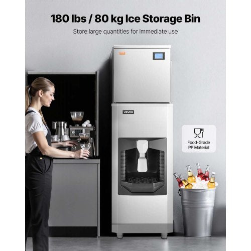 550 pund/dag kommersiell ismaskin 180 pund förvaringskärl Automatisk isdispensering | EU