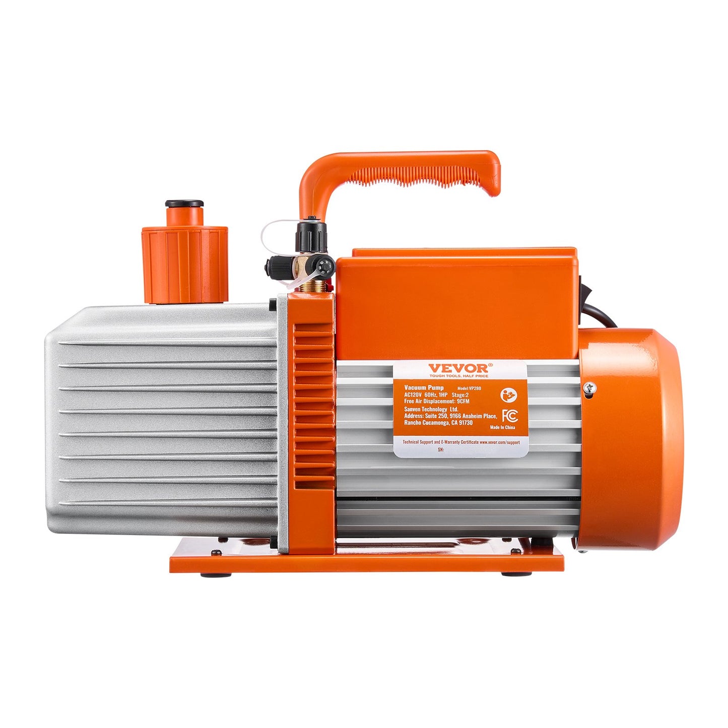 Vakuumpumpe 9 CFM HVAC 2-stufige Drehschieber-Vakuumpumpe, Öl enthalten