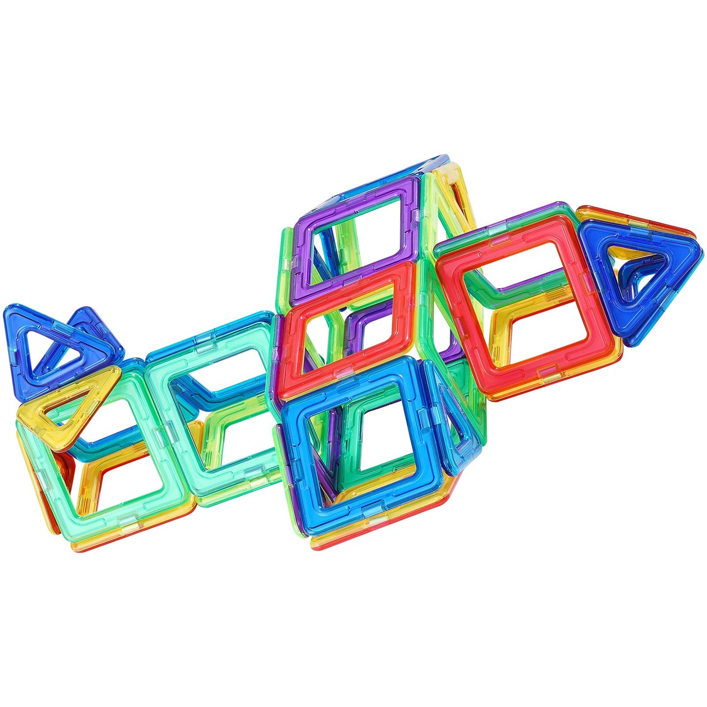 Magnetic Tiles Magnetic Building Toy 62 PCS Magnetic Blocks for Kids 3D Set