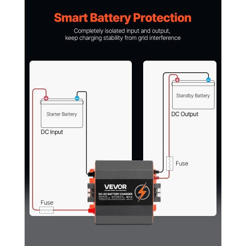 12V 30A DC till DC-laddare Batteriladdare 375W för bly-syra litium AGM