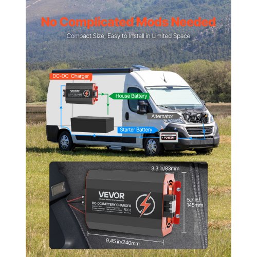 12V 60A DC till DC-laddare Batteriladdare 750W för bly-syra litium AGM