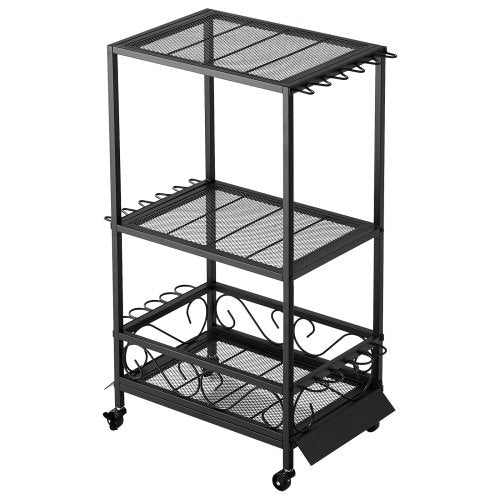 10-Pole Fishing Rod Holder Fishing Rack Garage Wheel Cart Organizer