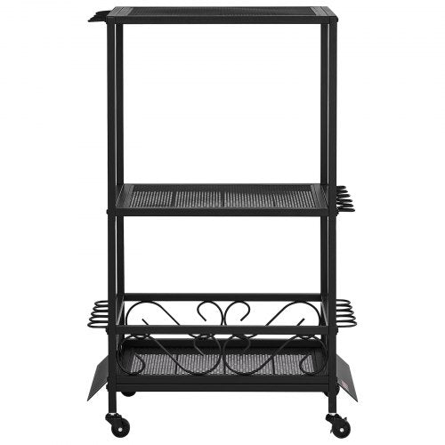10-Pole Fishing Rod Holder Fishing Rack Garage Wheel Cart Organizer