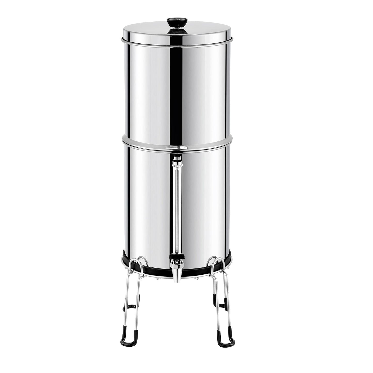 2.25G Gravity-matat vattenfilter bänkskivasystem rostfritt stål 4 filter
