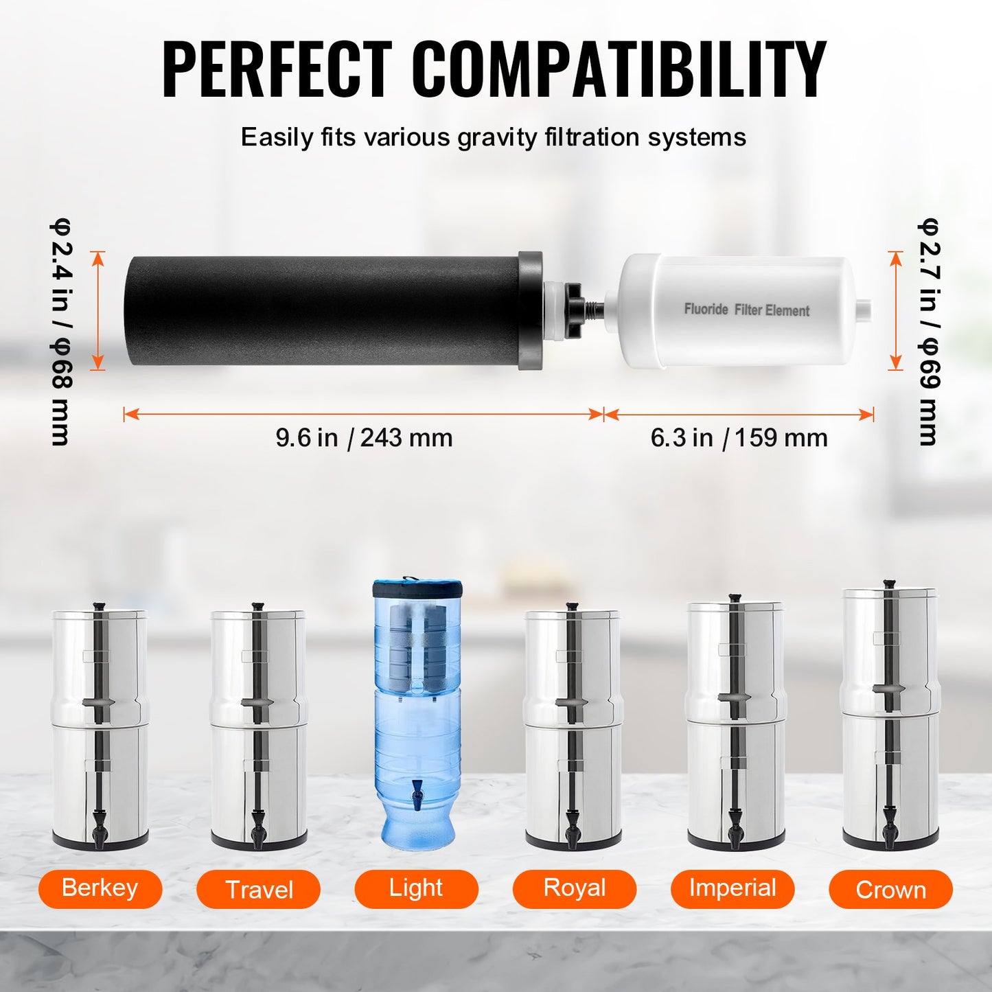 Reningsvattenfilterbyte för Gravity Filter System 4 Pack