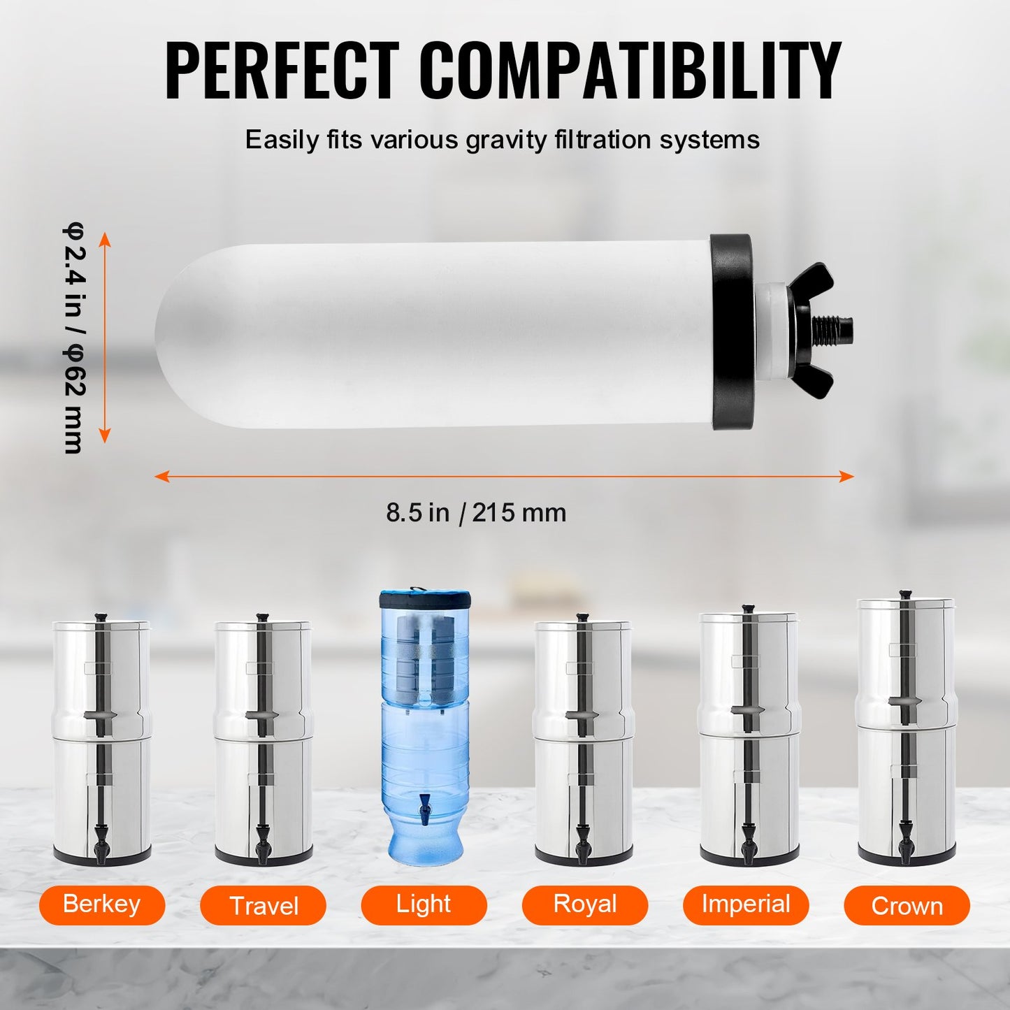 Reningsvattenfilterbyte för Gravity Filter System 2 Pack