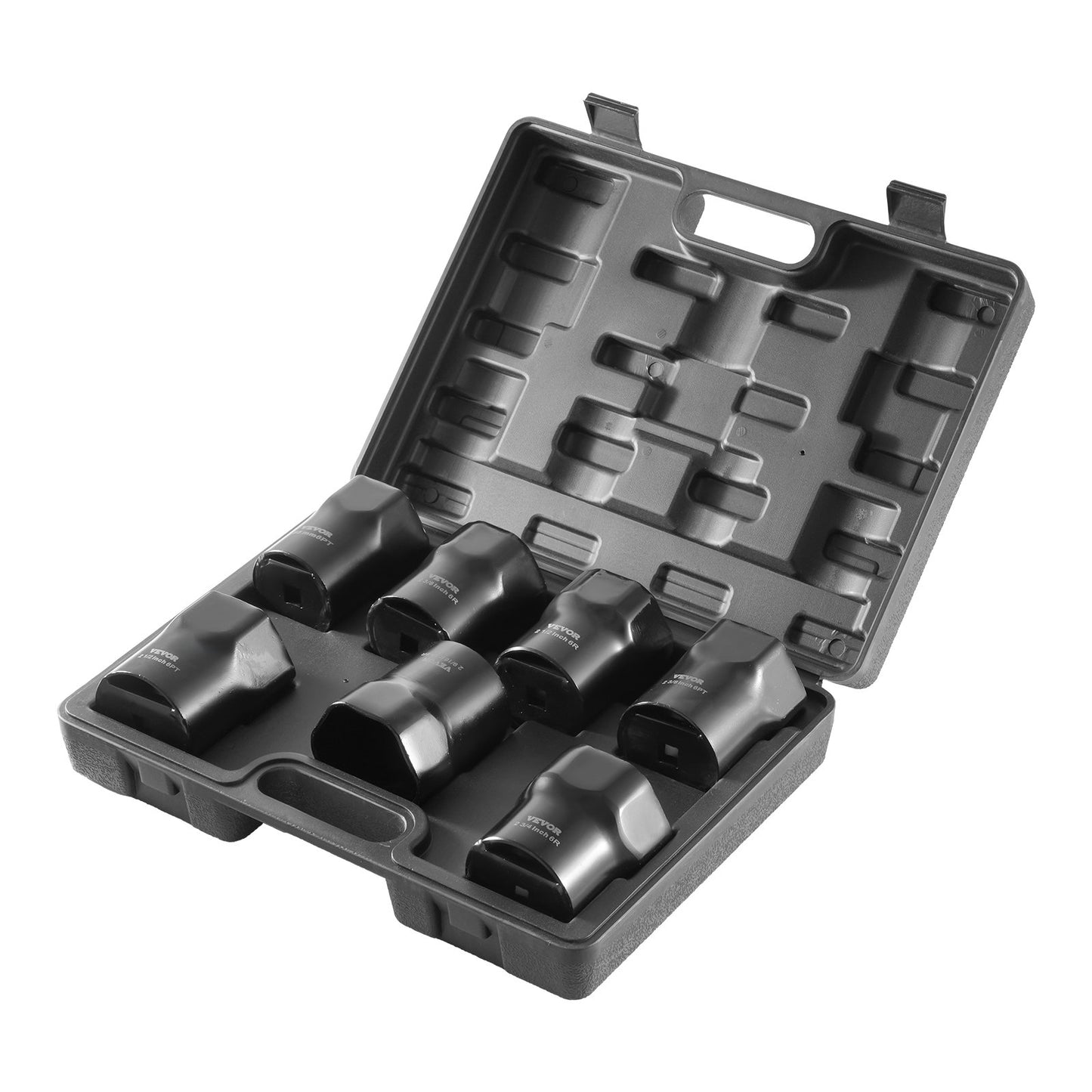 Wheel Bearing Lock Nut Socket Set 1/2 in Drive 7 Piece SAE and Metric 6-Point