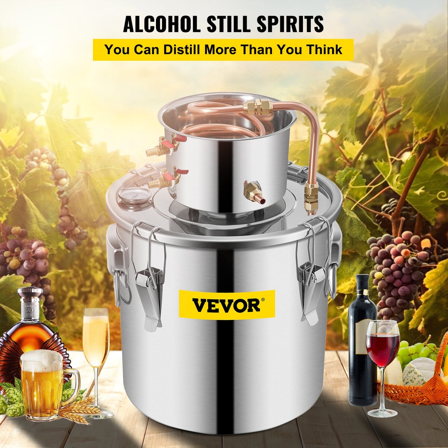 8.5 UK Gal Hemmabruk Moonshine Still Brewing Rostfritt stål destilleringsutrustning
