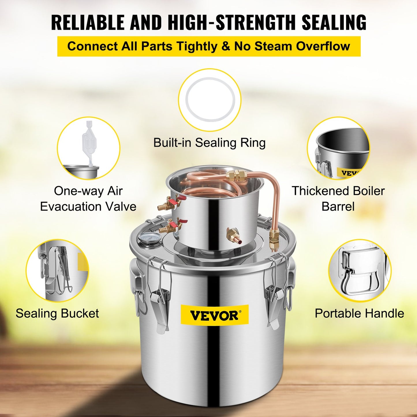 8.5 UK Gal Hemmabruk Moonshine Still Brewing Rostfritt stål destilleringsutrustning
