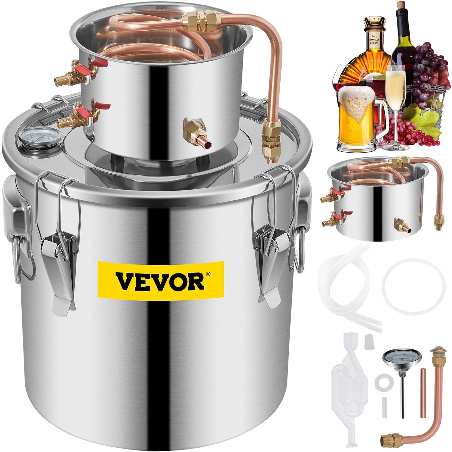 8.5 UK Gal Hemmabruk Moonshine Still Brewing Rostfritt stål destilleringsutrustning