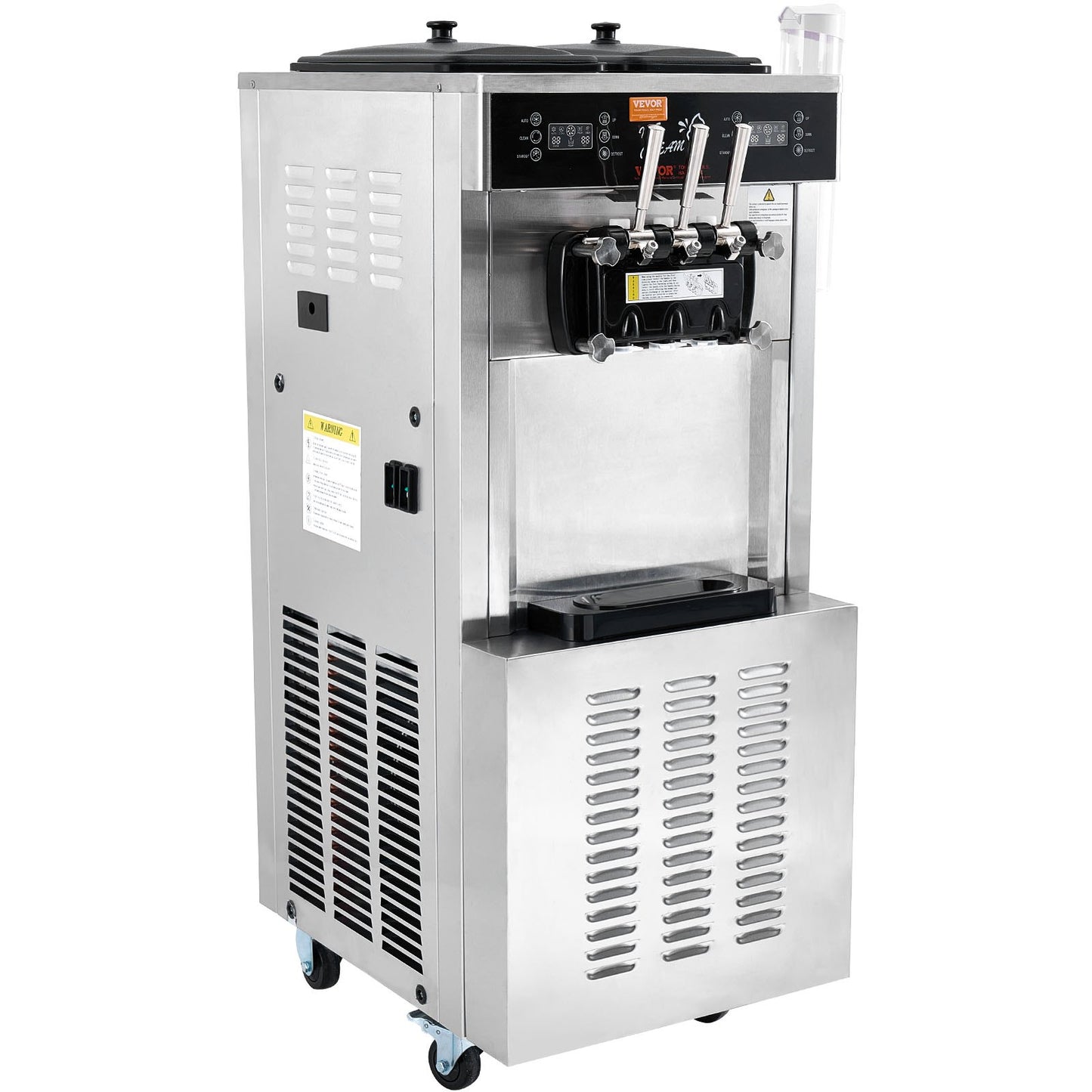 Kommersiell mjukglassmaskin 34-44 L/H Utbyte 3-smaks LED-panel